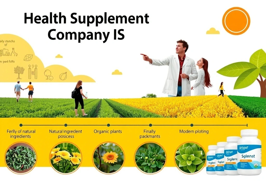 Imagine reprezentând evoluția companiei Nutrivitac, cu elemente de cercetare și natură